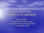 The East China Sea: Conflict or Co-operation?