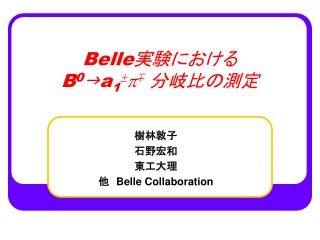 Belle ?????? B 0 g a 1 ? p ? ??????