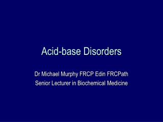 Acid-base Disorders