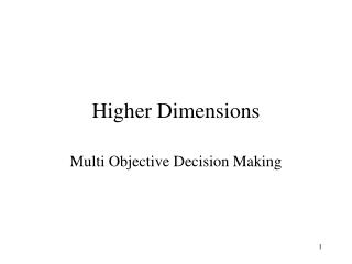 Higher Dimensions