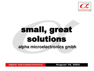 alpha microelectronics gmbh