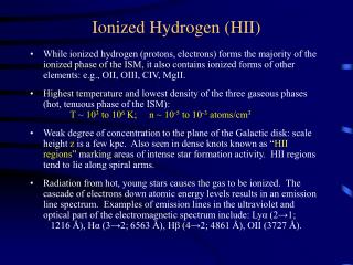 Ionized Hydrogen (HII)