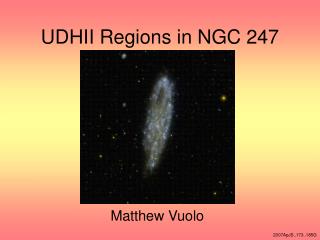 UDHII Regions in NGC 247