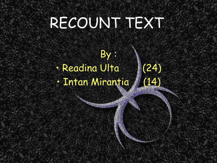 recount text