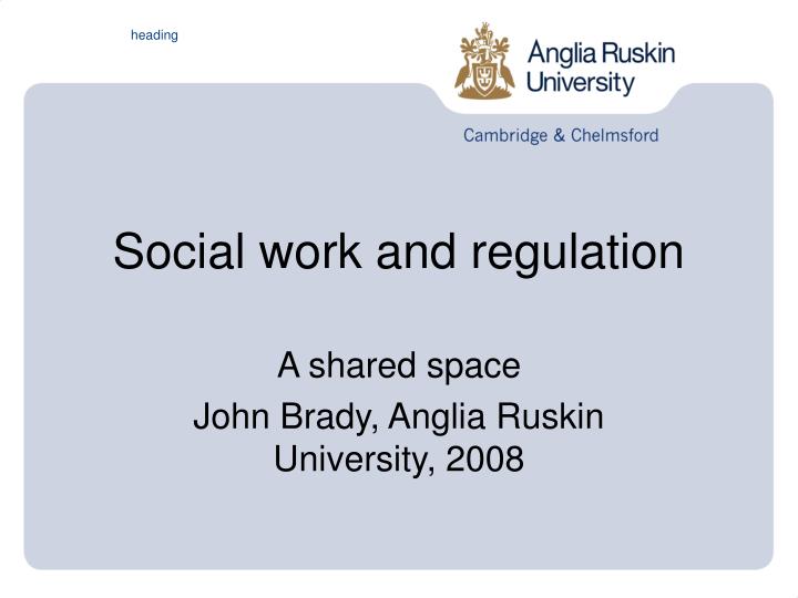social work and regulation