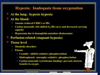 Hypoxia: Inadequate tissue oxygenation