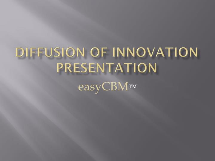 diffusion of innovation presentation
