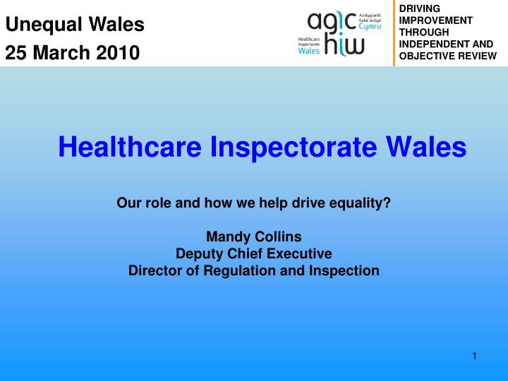 healthcare inspectorate wales