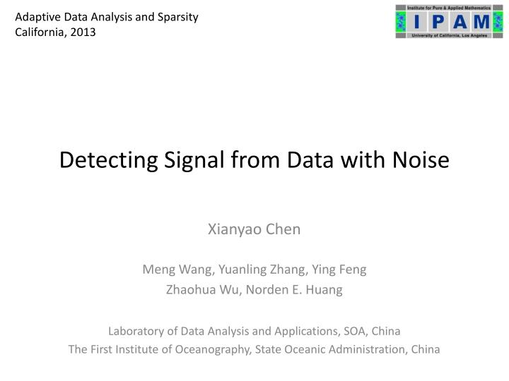 detecting signal from data with noise
