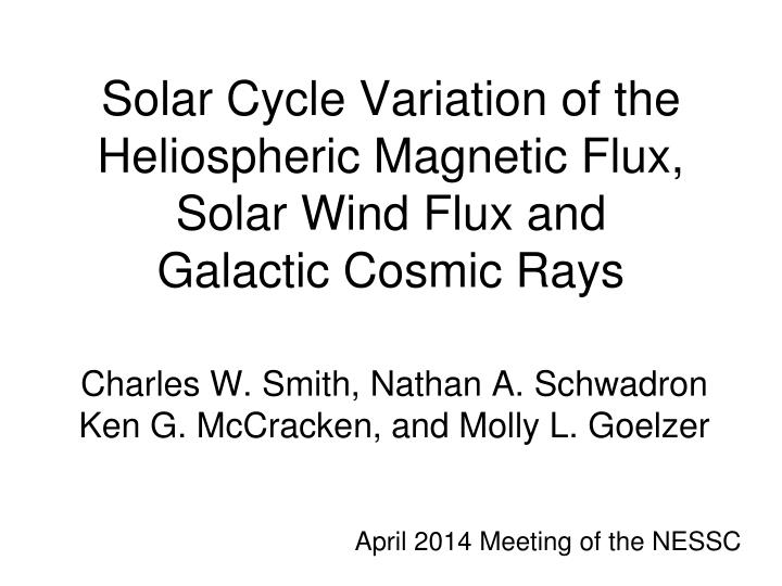solar cycle variation of the heliospheric magnetic flux solar wind flux and galactic cosmic rays