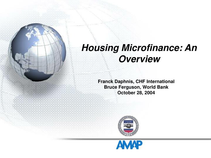 housing microfinance an overview