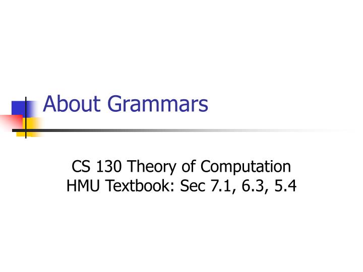 about grammars