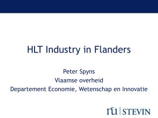 HLT Industry in Flanders