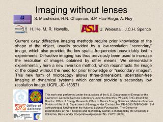 Imaging without lenses