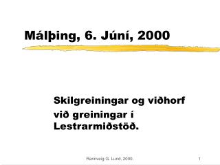 m l ing 6 j n 2000