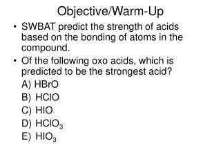 Objective/Warm-Up