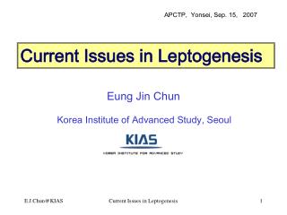 Current Issues in Leptogenesis
