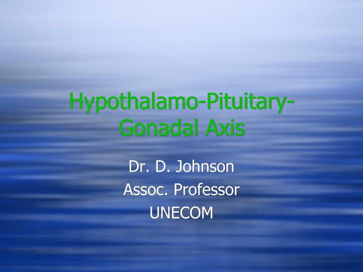 hypothalamo pituitary gonadal axis