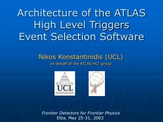Architecture of the ATLAS High Level Triggers Event Selection Software