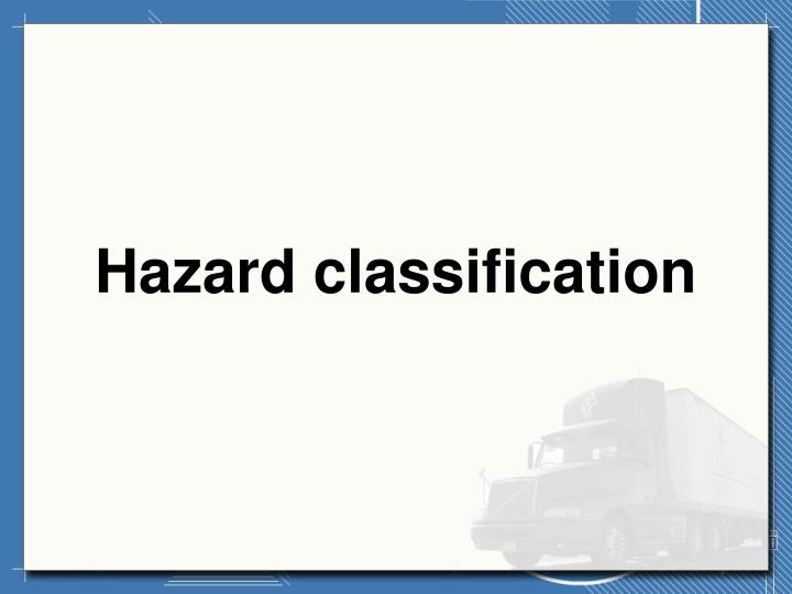 hazard classification