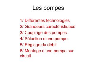 les pompes