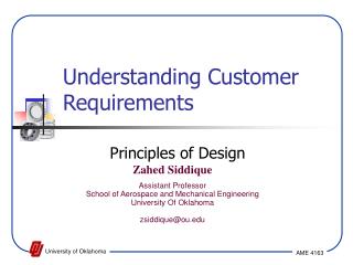 Understanding Customer Requirements
