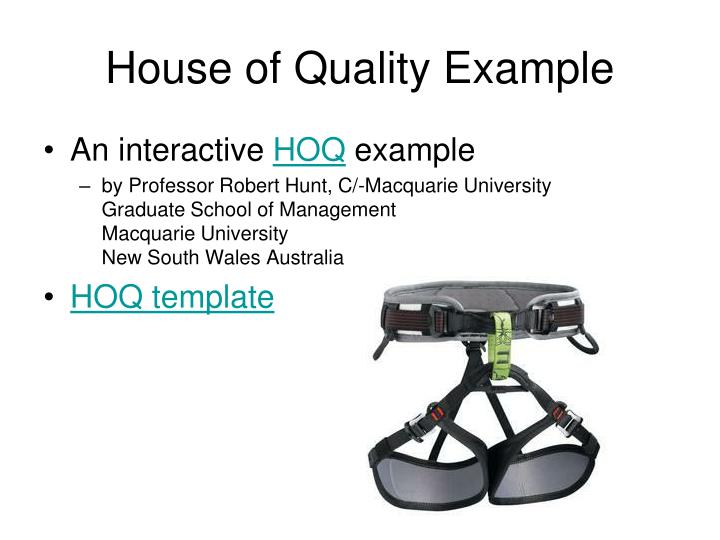 house of quality example