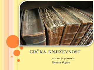 gr ka knji evnost
