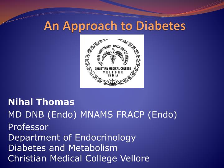 an approach to diabetes