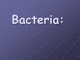 Bacteria: