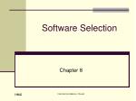 Software Selection - slide 1