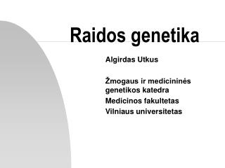 raidos genetika