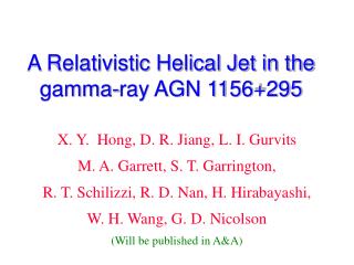 A Relativistic Helical Jet in the gamma-ray AGN 1156+295