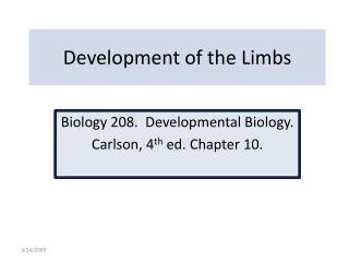 Development of the Limbs