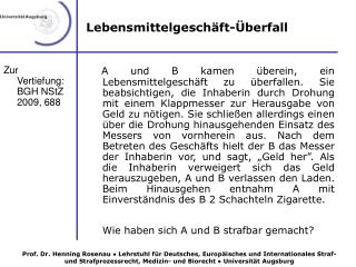 lebensmittelgesch ft berfall