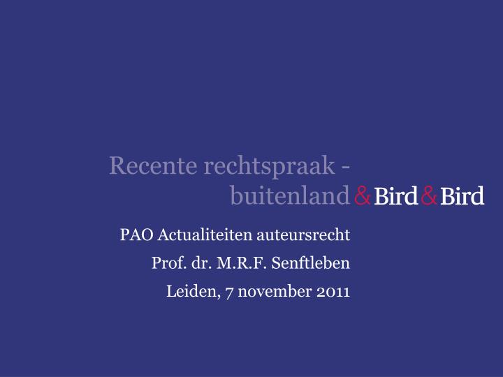 recente rechtspraak buitenland