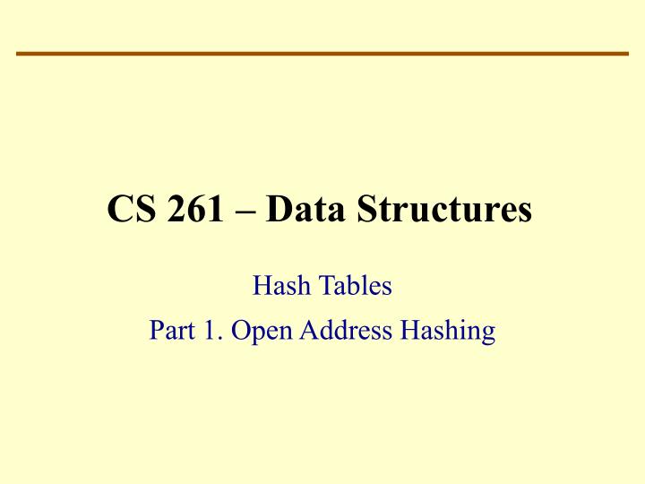 cs 261 data structures
