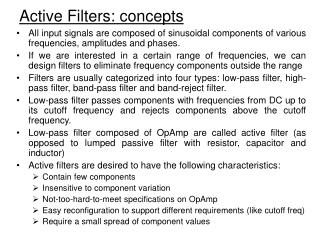 Active Filters: concepts