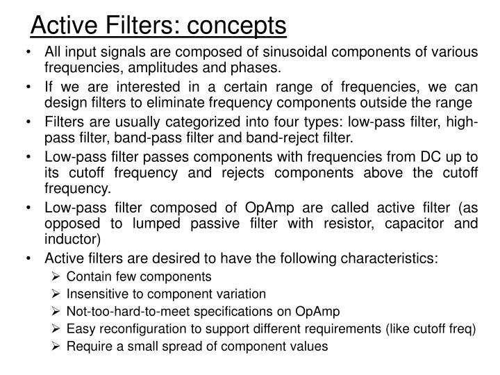 active filters concepts