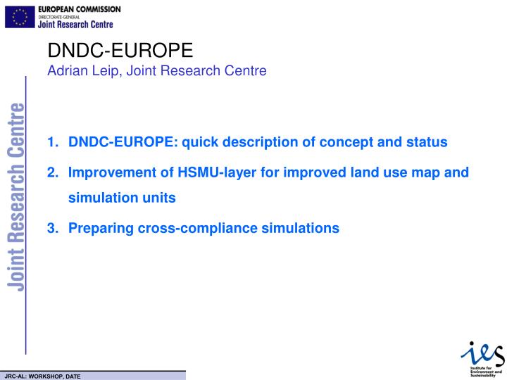 dndc europe adrian leip joint research centre