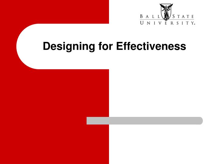 designing for effectiveness