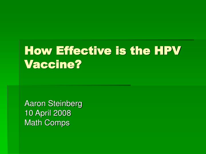 how effective is the hpv vaccine