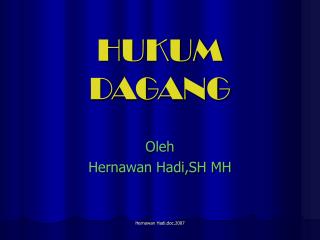 hukum dagang