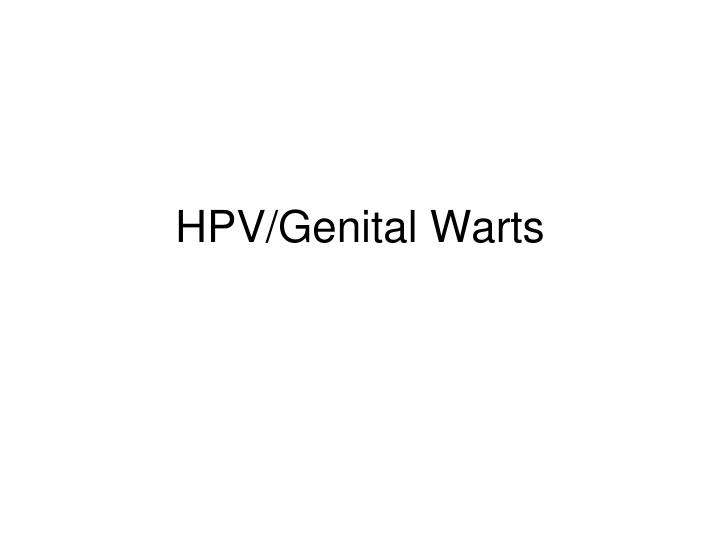hpv genital warts