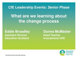 CfE Leadership Events: Senior Phase