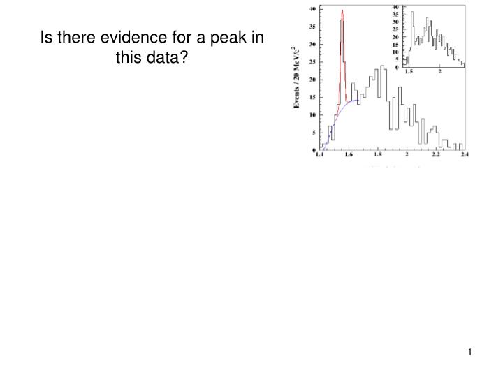 is there evidence for a peak in this data