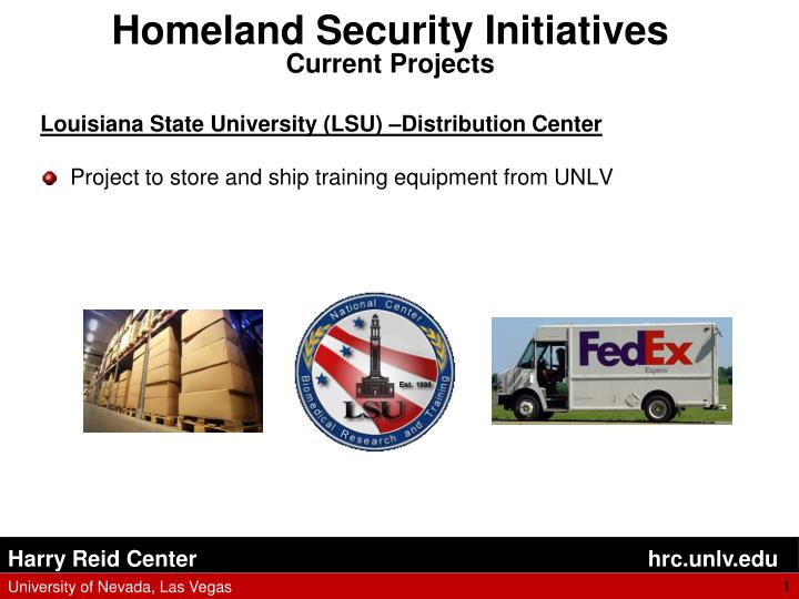 homeland security initiatives current projects
