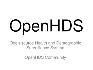 OpenHDS