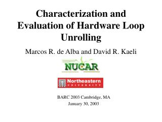 Characterization and Evaluation of Hardware Loop Unrolling