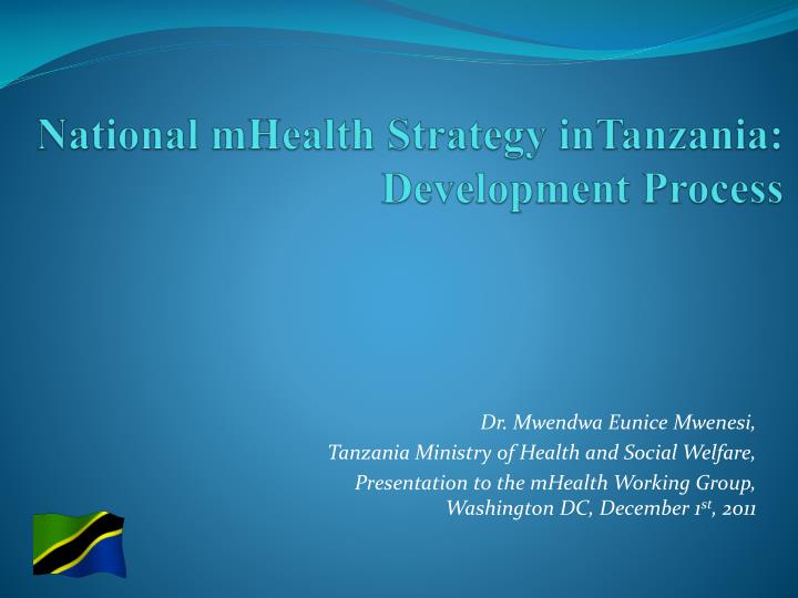 national mhealth strategy intanzania development process
